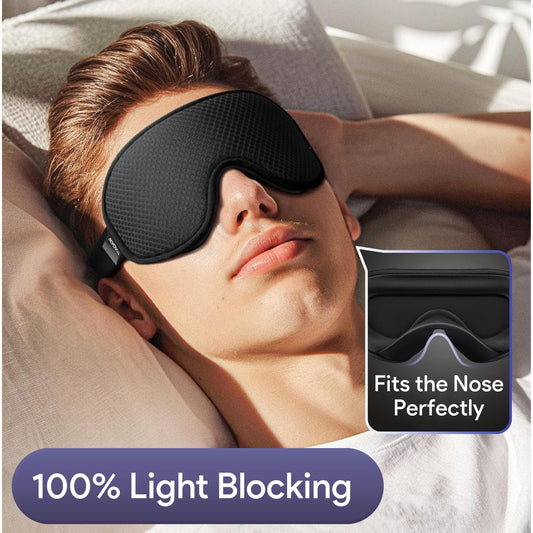 3D Sleep Mask with Earplugs – All-in-One Light & Noise Blocking Set