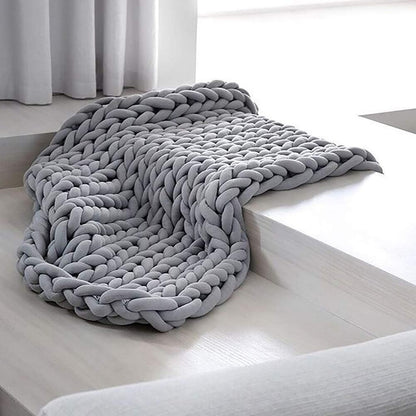 Soft Velvet Chunky Knit Blanket – Heavy and Elegant Throw for Home Comfort (8 kg, 150×200 cm) -EU-