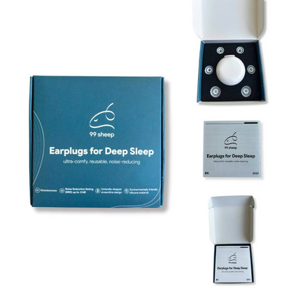 Comfortable Earplugs for Sleep, Work & Travel - White and green