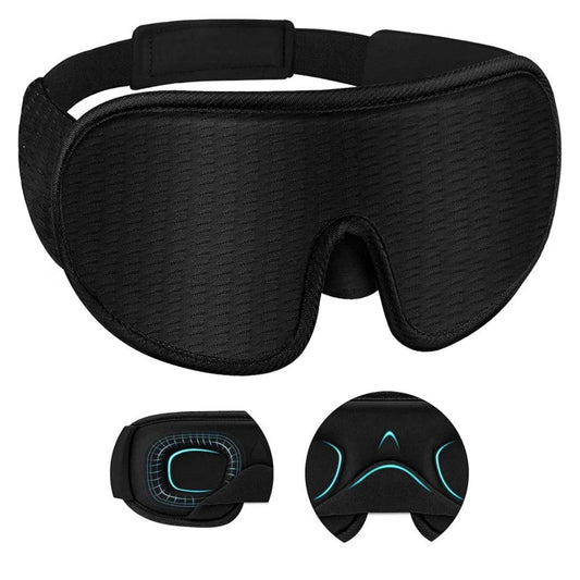 Breathable 3D Contoured Sleep Mask – Soft Ergonomic Eye Mask for Restful Sleep -EU-