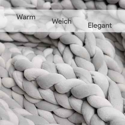 Soft Velvet Chunky Knit Blanket – Heavy and Elegant Throw for Home Comfort (8 kg, 150×200 cm) -EU-