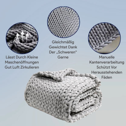 Soft Velvet Chunky Knit Blanket – Heavy and Elegant Throw for Home Comfort (8 kg, 150×200 cm) -EU-