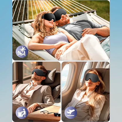 3D-Schlafmaske mit Ohrstöpseln – All-in-One-Set zur Licht- und Geräuschunterdrückung 