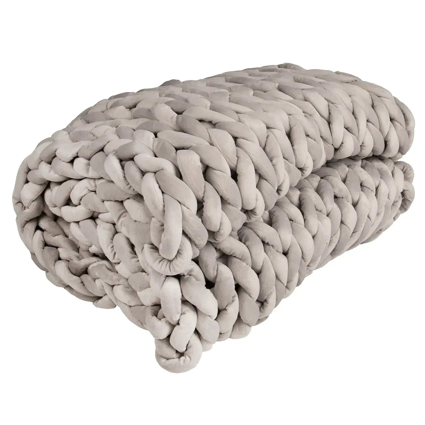 Soft Velvet Chunky Knit Blanket – Heavy and Elegant Throw for Home Comfort (8 kg, 150×200 cm) -EU-