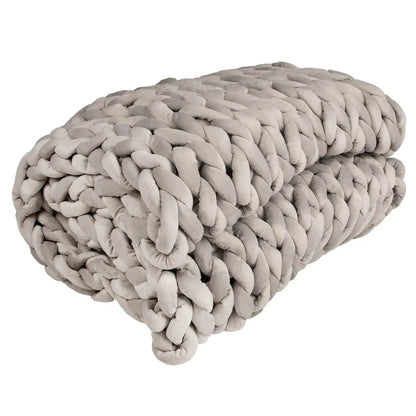 Soft Velvet Chunky Knit Blanket – Heavy and Elegant Throw for Home Comfort (8 kg, 150×200 cm) -EU-
