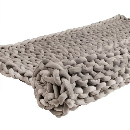 Soft Velvet Chunky Knit Blanket – Heavy and Elegant Throw for Home Comfort (8 kg, 150×200 cm) -EU-