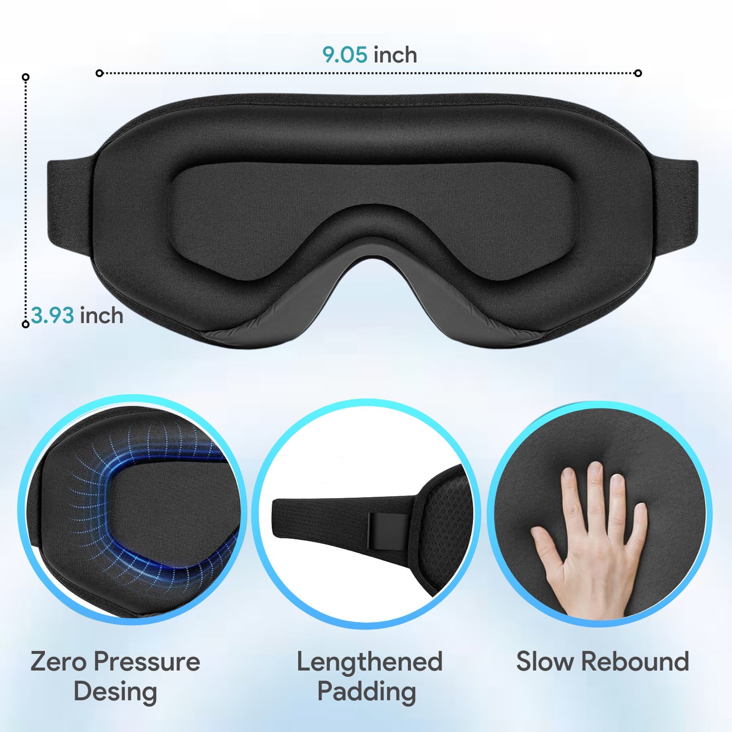 3D-Schlafmaske mit Ohrstöpseln – All-in-One-Set zur Licht- und Geräuschunterdrückung 