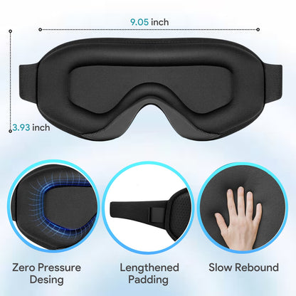 3D-Schlafmaske mit Ohrstöpseln – All-in-One-Set zur Licht- und Geräuschunterdrückung 