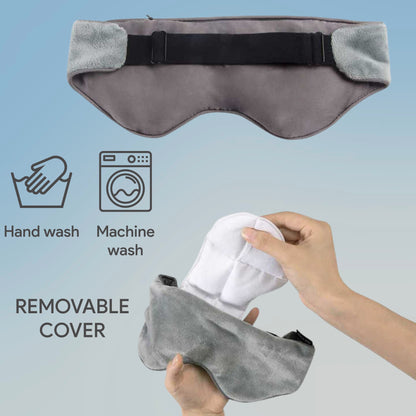 Beschwerte Schlafmaske mit herausnehmbaren Einsätzen