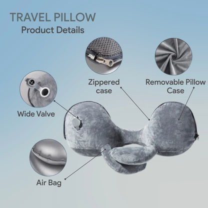 Compact & Lightweight Inflatable Travel Pillow for On-the-Go Comfort
