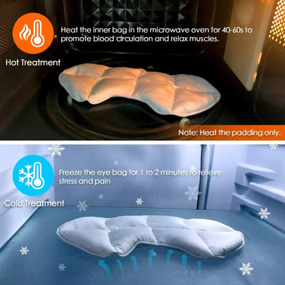 Beschwerte Schlafmaske mit herausnehmbaren Einsätzen