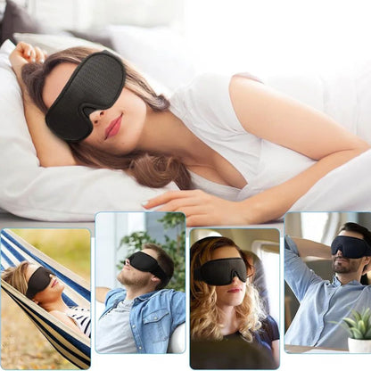 Breathable 3D Contoured Sleep Mask – Soft Ergonomic Eye Mask for Restful Sleep -EU-