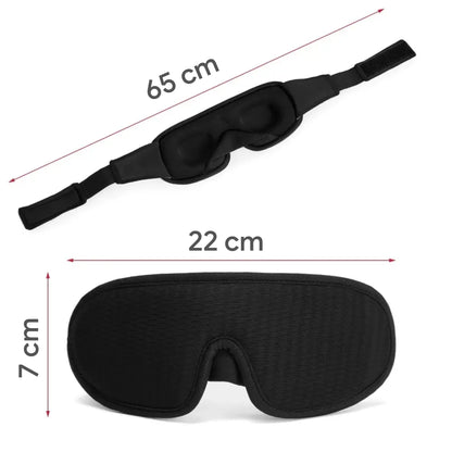 Breathable 3D Contoured Sleep Mask – Soft Ergonomic Eye Mask for Restful Sleep -EU-