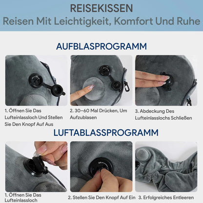 Compact & Lightweight Inflatable Travel Pillow for On-the-Go Comfort -EU-