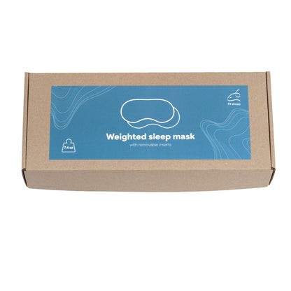Beschwerte Schlafmaske mit herausnehmbaren Einsätzen