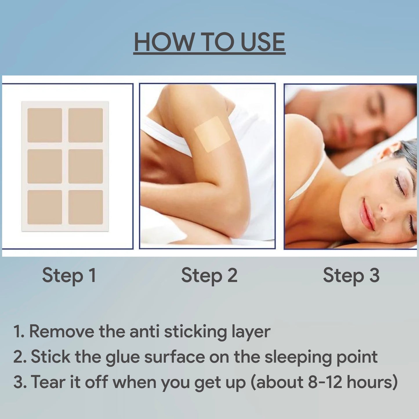 Natürliche Schlafpflaster zur einfachen, medikamentenfreien Linderung von Schlaflosigkeit