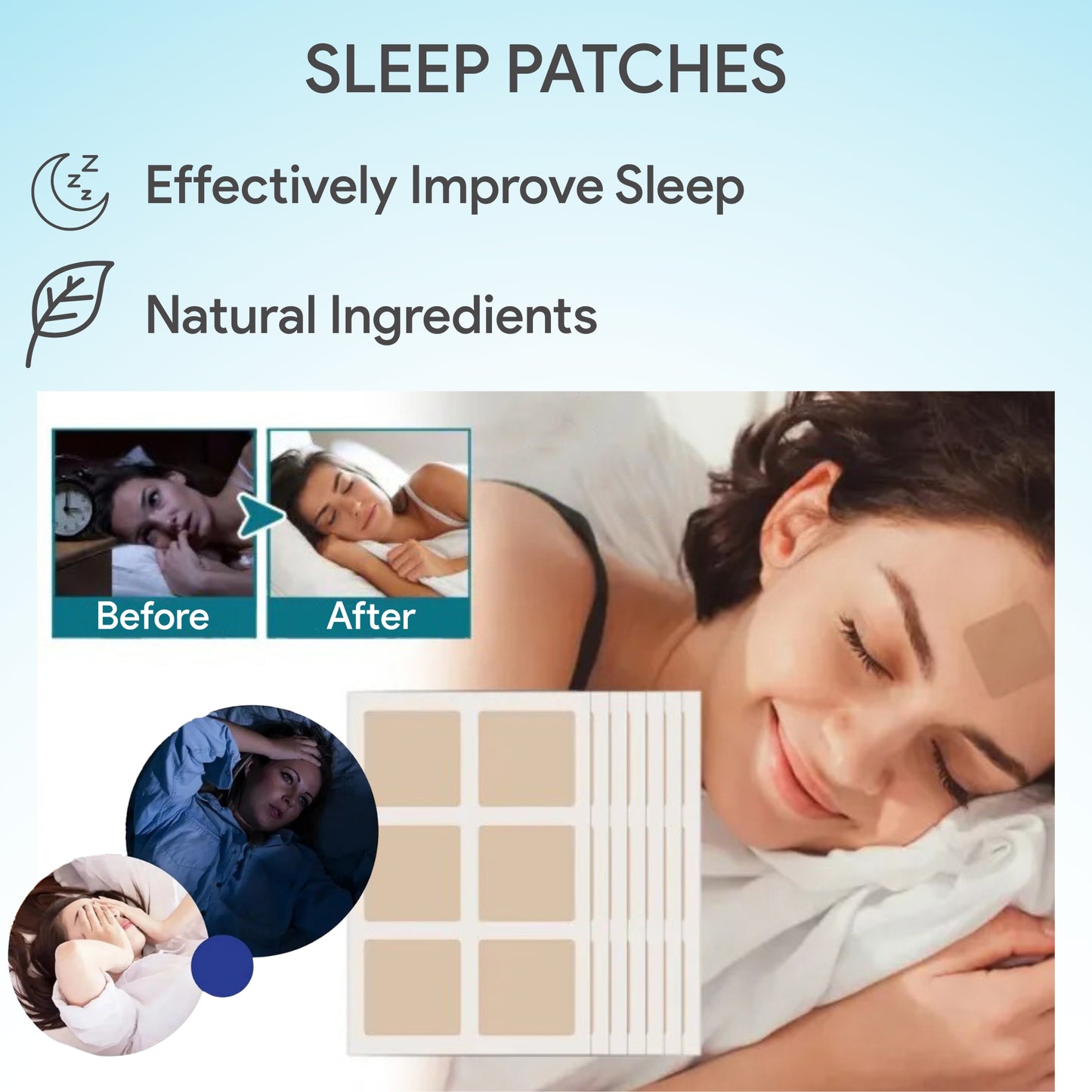 Natürliche Schlafpflaster zur einfachen, medikamentenfreien Linderung von Schlaflosigkeit