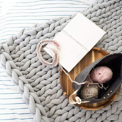 Soft Velvet Chunky Knit Blanket – Heavy and Elegant Throw for Home Comfort (8 kg, 150×200 cm) -EU-