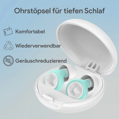 Comfortable Earplugs for Sleep, Work & Travel -EU- White and green