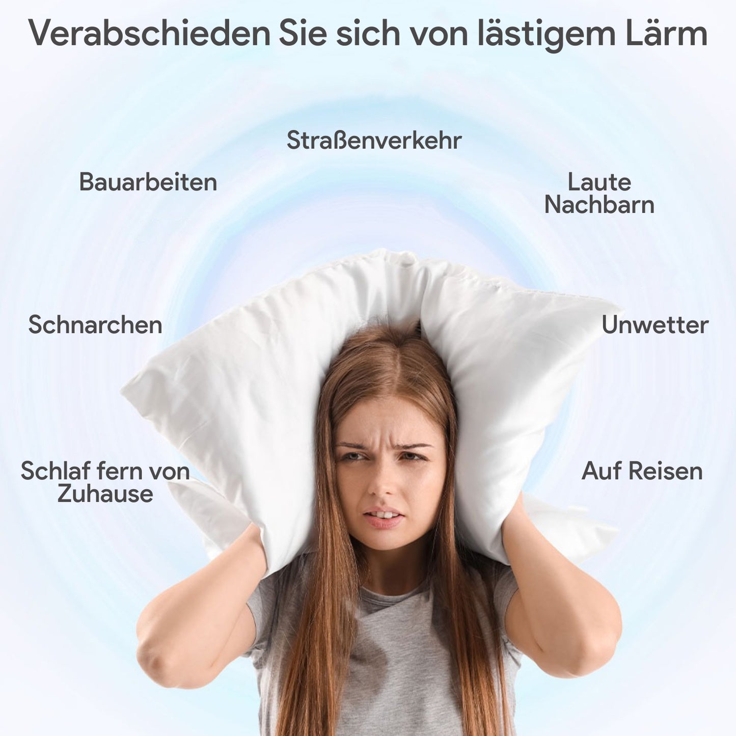 Bequeme Ohrstöpsel zum Schlafen, Arbeiten und Reisen – Weiß und Grün