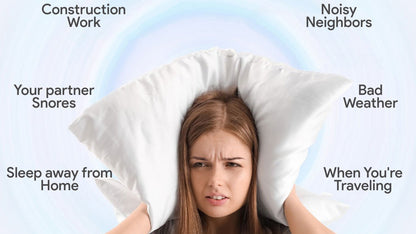 Comfortable Earplugs for Sleep, Work & Travel - White and green