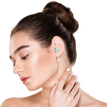 Comfortable Earplugs for Sleep, Work & Travel - White and green